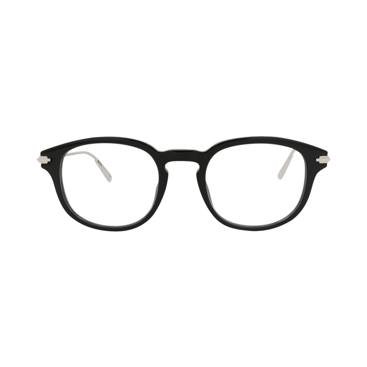 Dior Round Optical Glasses 'Black/Silver/Transparent'