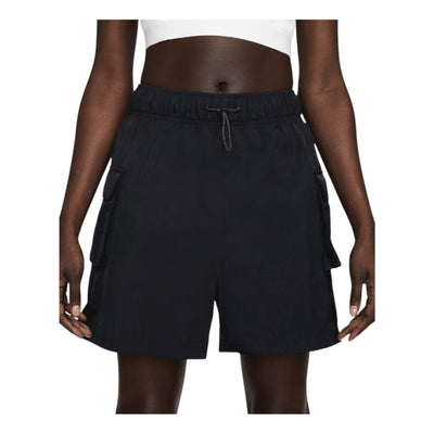 (WMNS) Nike Sportswear Essential Woven High-Waisted Shorts 'Black'