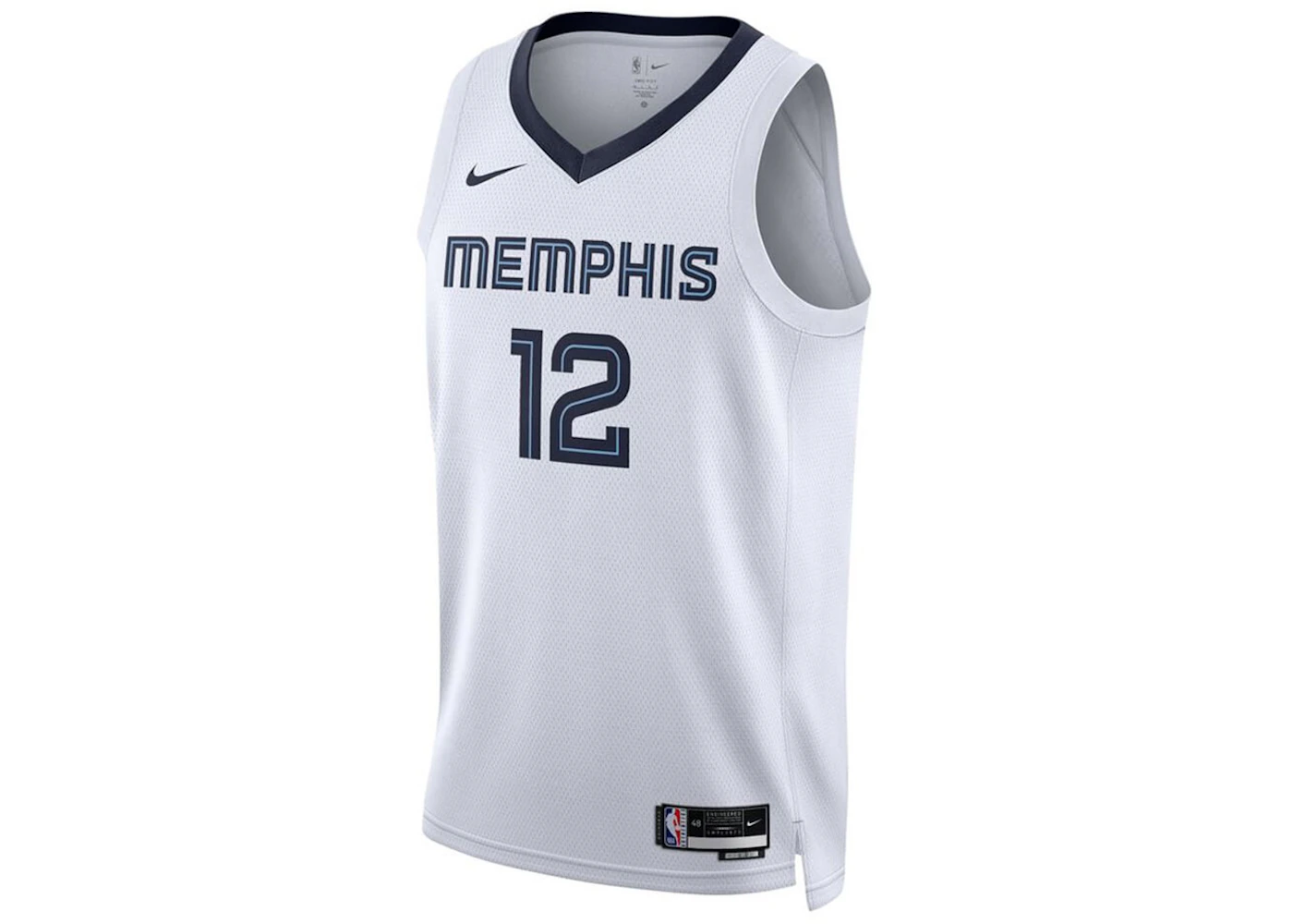 Nike NBA Memphis Grizzlies Ja Morant Association Edition Dri-FIT Swingman Jersey White/Dark Blue
