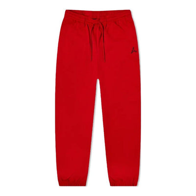 Air Jordan Solid Color Embroidered Lacing Bundle Feet Sports Pants Women's Red