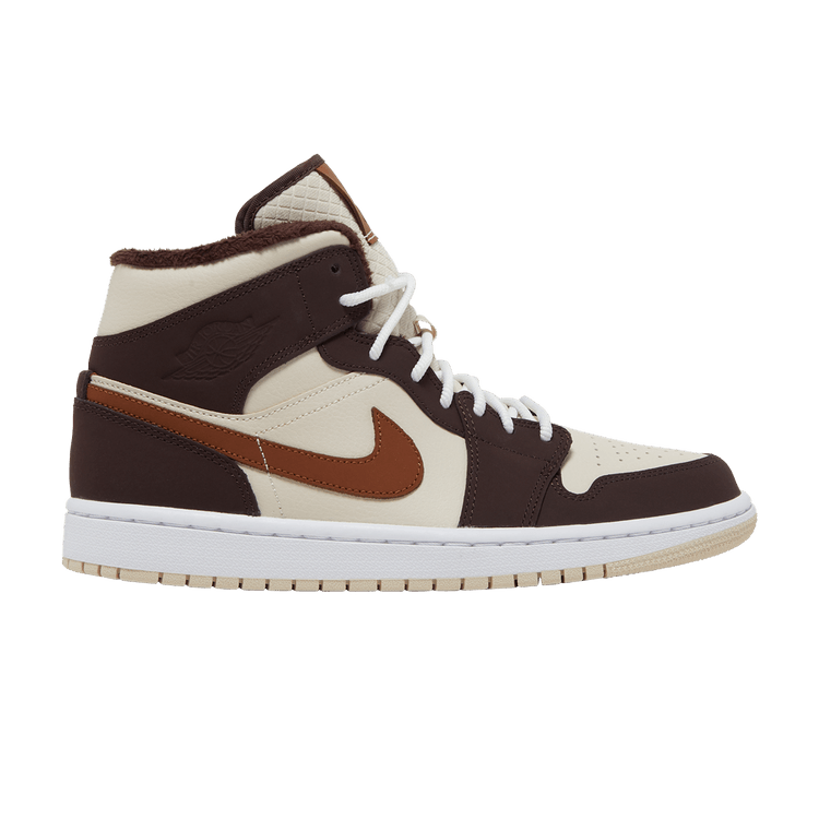 Wmns Air Jordan 1 Mid SE 'Cream Dark Chocolate'