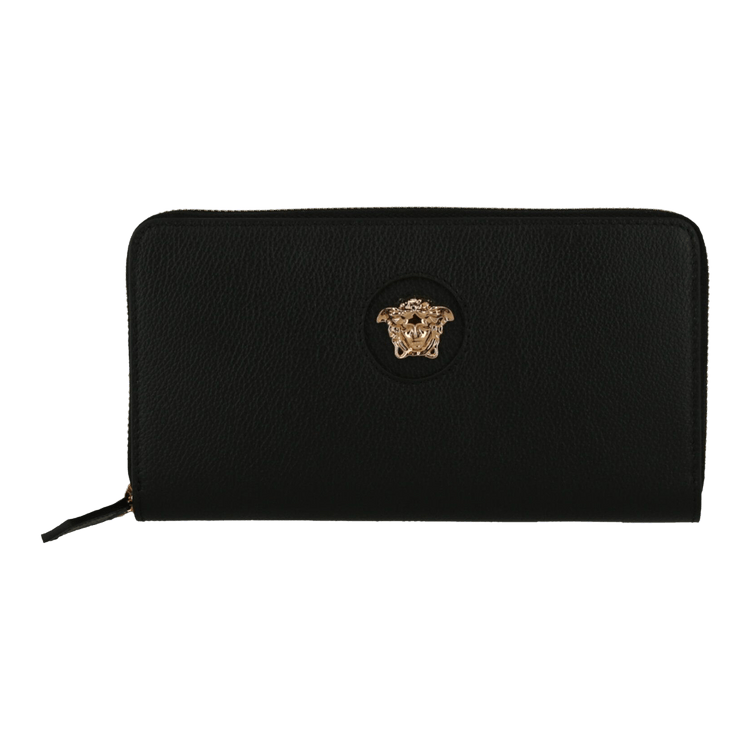 Versace La Medusa Leather Continental Wallet 'Black'
