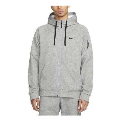 Nike Therma-FIT Full-Zip Fitness Hoodie 'Grey'