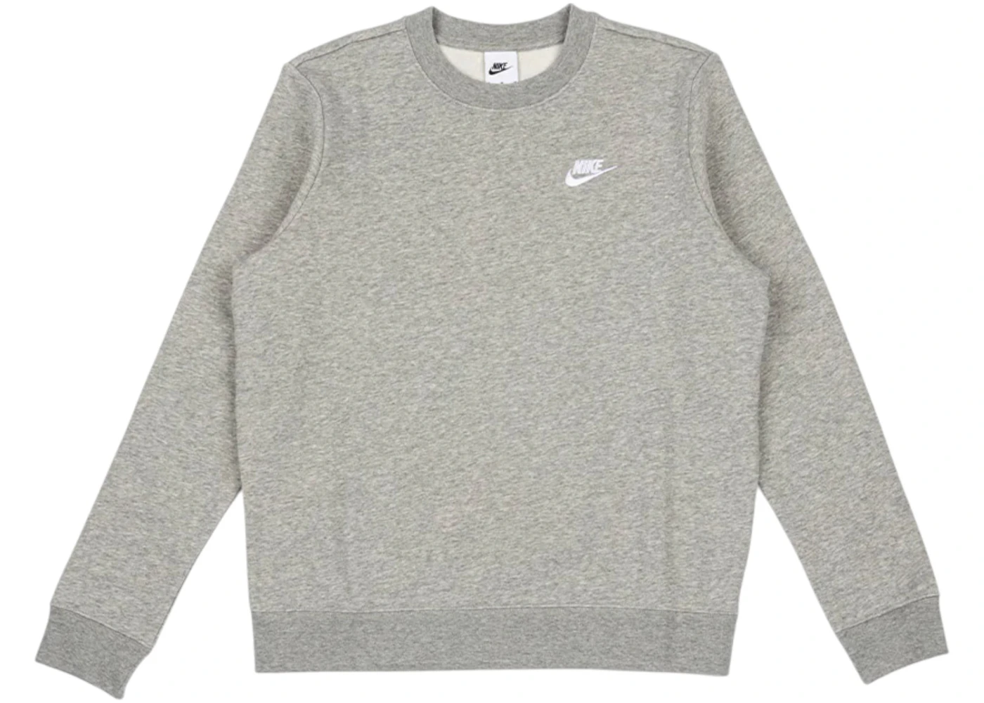 Nike Women's Club Fleece Crewneck Dark Grey Heather
