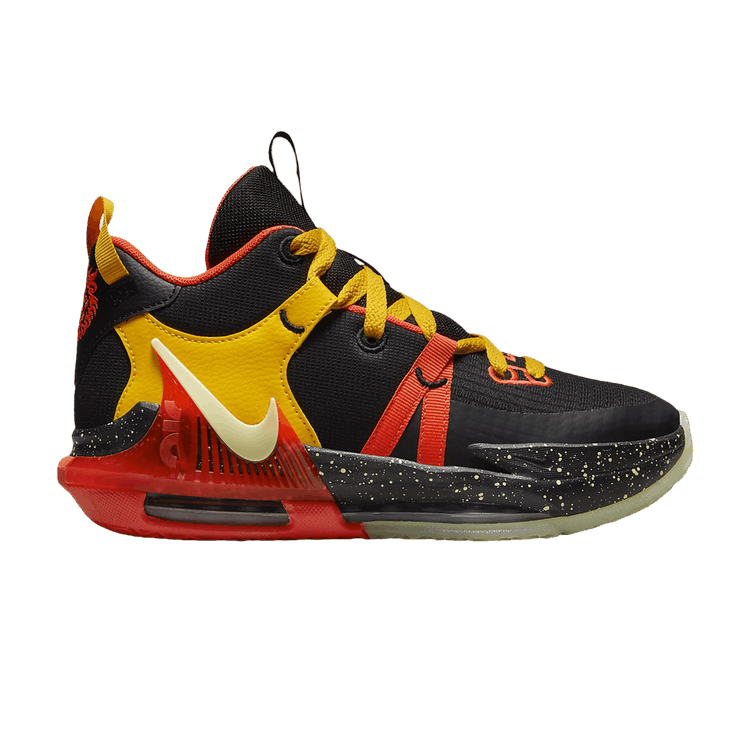 Nike LeBron Witness 7 GS 'Black Bright Crimson Speckled'