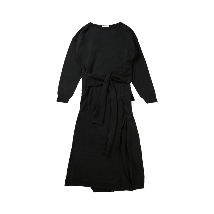 Lemaire Long Trompe L'Oeil Dress 'Black'