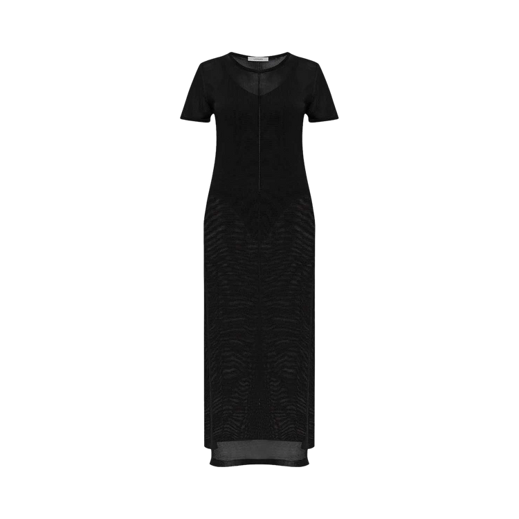 Lemaire Column Dress With Slits 'Black'
