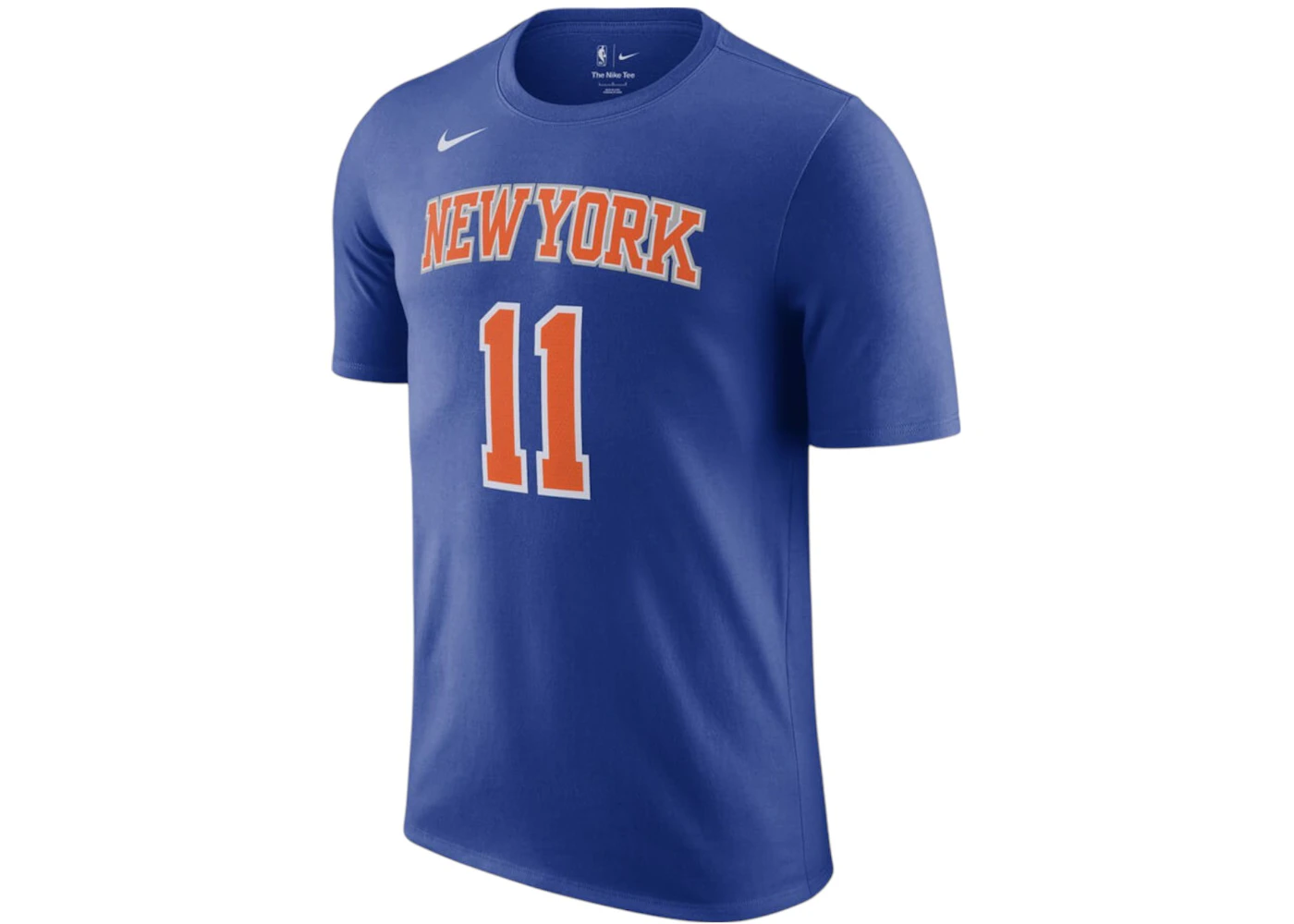 Nike NBA New York Knicks Jalen Brunson Name & Number T-shirt Blue/White/Orange