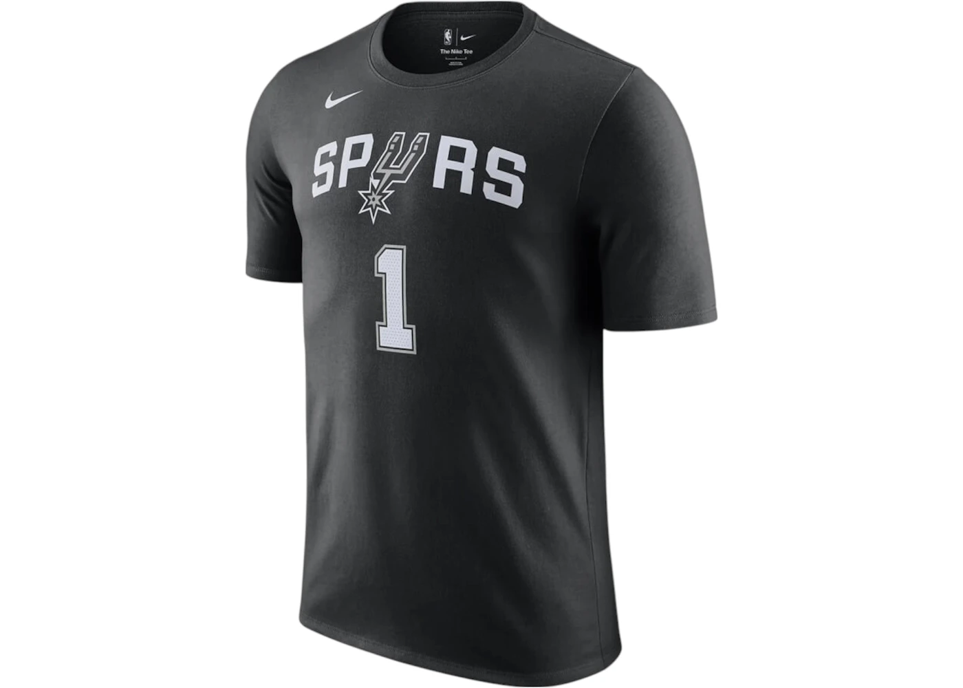Nike NBA San Antonio Spurs Victor Wembanyama T-shirt Black/White/Grey