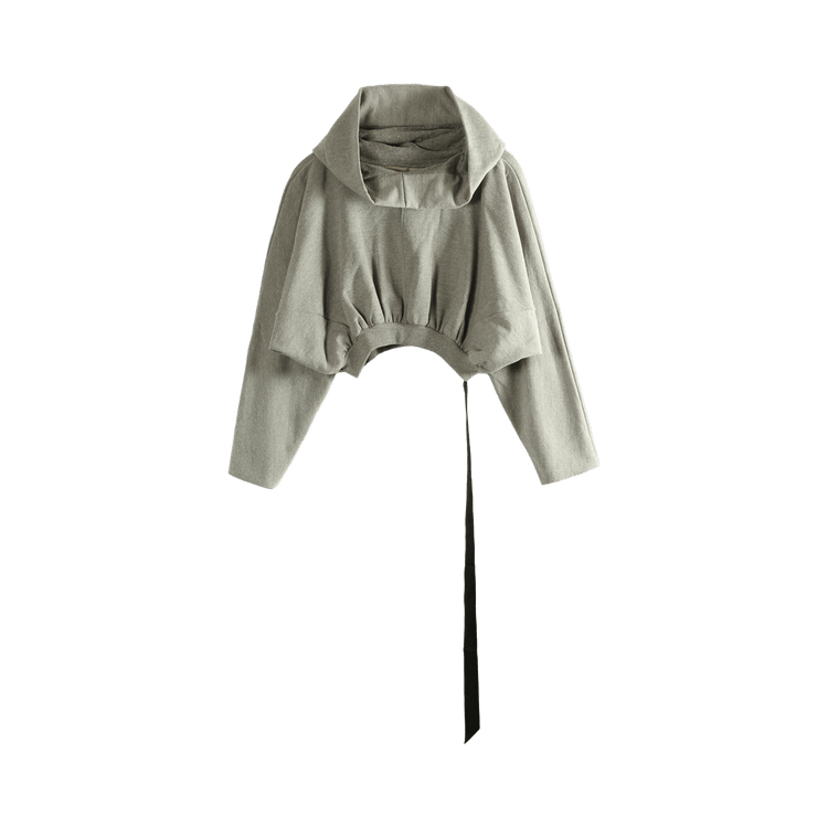 Rick Owens DRKSHDW Felpa Cropped Hooded Top 'Grey Melange'