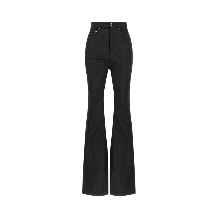 Rick Owens DRKSHDW Womens Bolan Bootcut Jeans 'Black Wax'