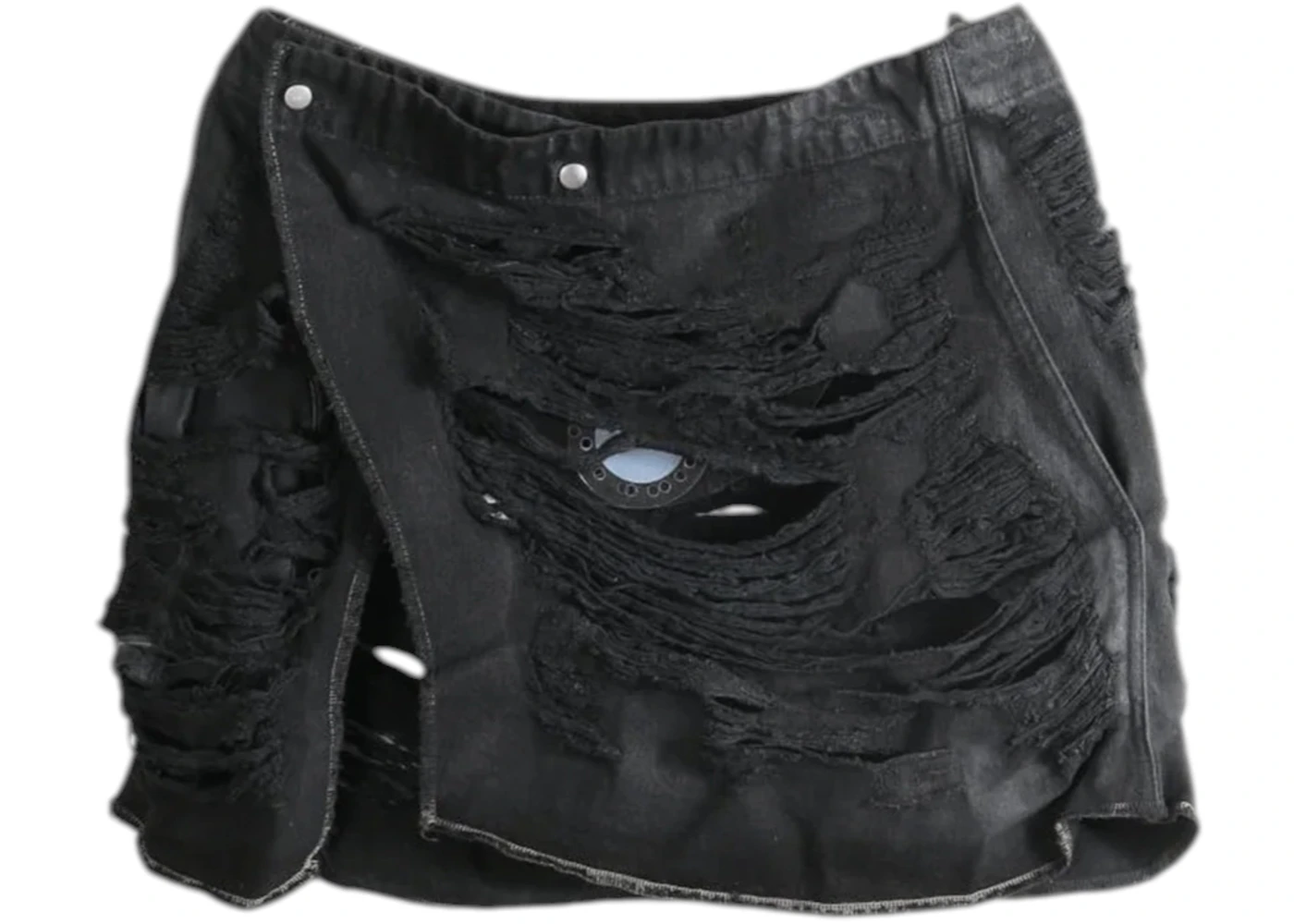 Rick Owens DRKSHDW Women's Wrap Mini Denim Skirt Black