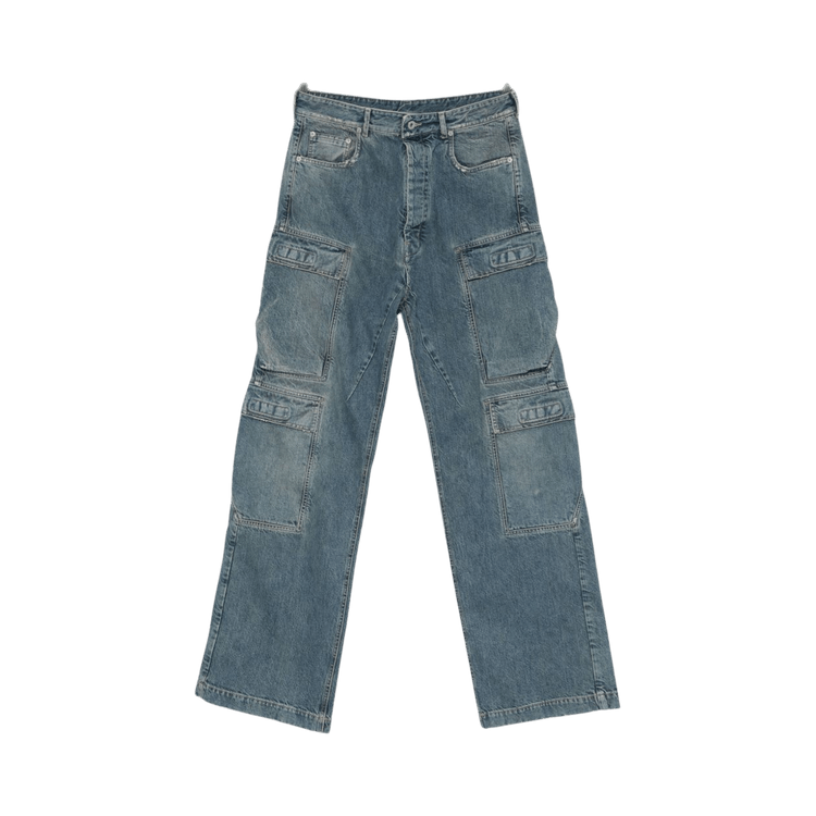 Rick Owens DRKSHDW Denim Double Cargo Jeans 'Washed Indigo'