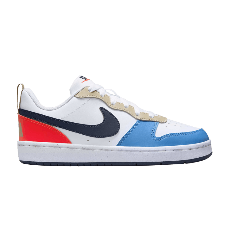 Nike Court Borough Low Recraft GS 'White Thunder Blue Light Crimson'