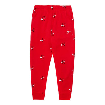 Nike Club AOP Sweatpants 'Red'
