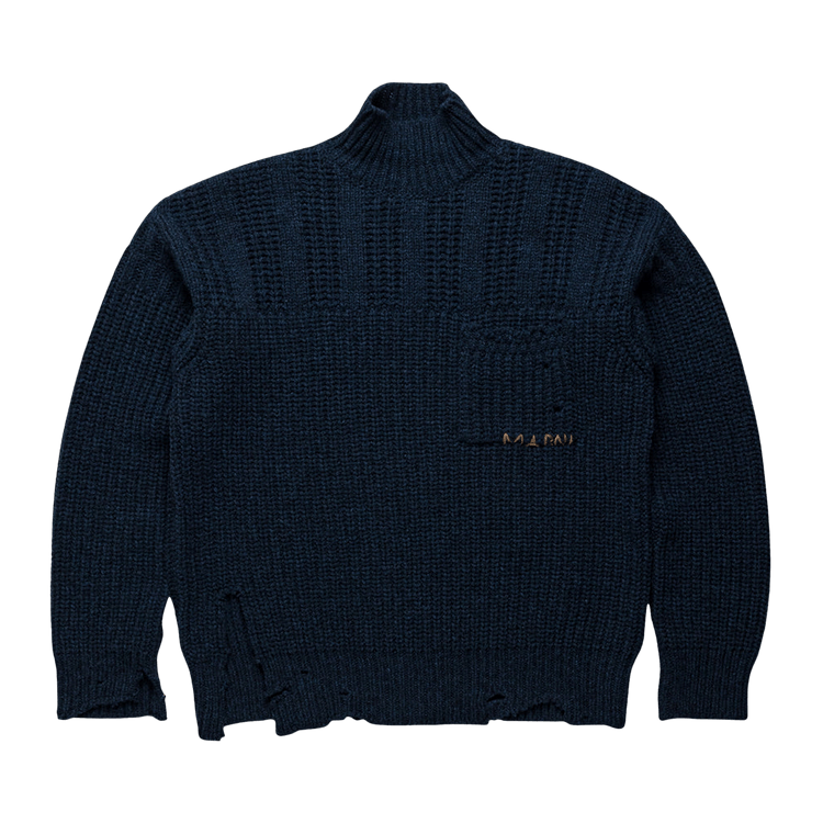 Marni Mending Turtleneck Sweater 'Cornflower'