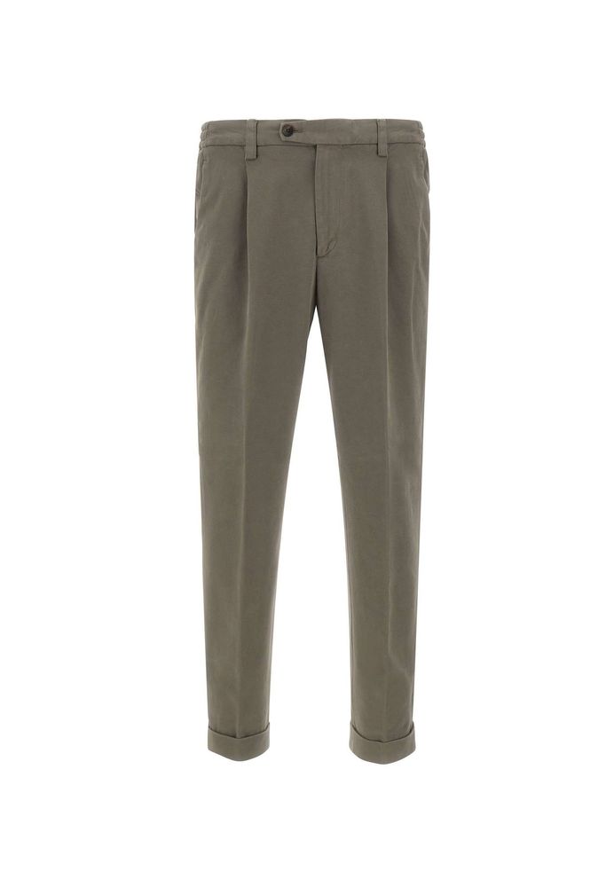 Devore Pleated Cuffed Pants