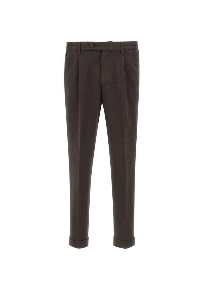 Devore Pleated Cuffed Pants