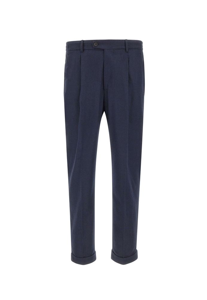 Devore Pleated Cuffed Pants