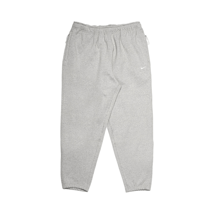 Nike Solo Swoosh Fleece Pants 'Dark Grey Heather/White'