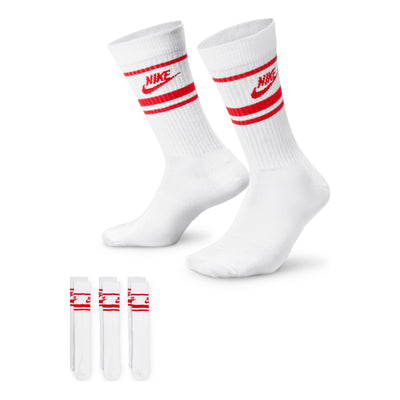 Nike Sportswear Dri-FIT Everyday Essential Crew Socks 'White Red'