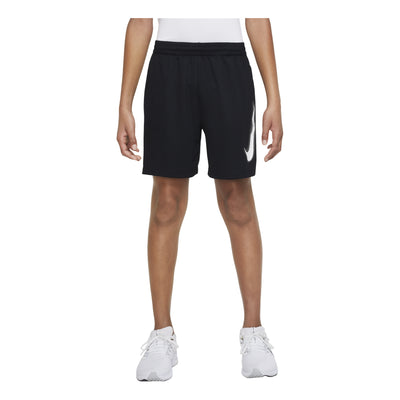 (GS) Nike Multi Dri-FIT Graphic Training Shorts 'Black White'