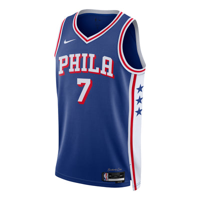 Nike Jaylen Brown Philadelphia 76ers Icon Edition Dri-FIT NBA Swingman Jersey 'Rush Blue'