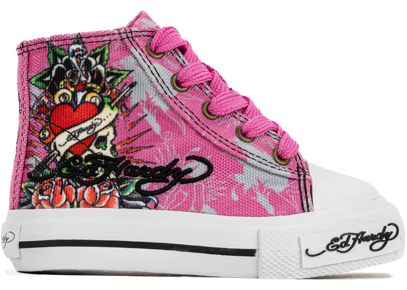 Ed Hardy Skull Hi Pink White Multicolor (TD)