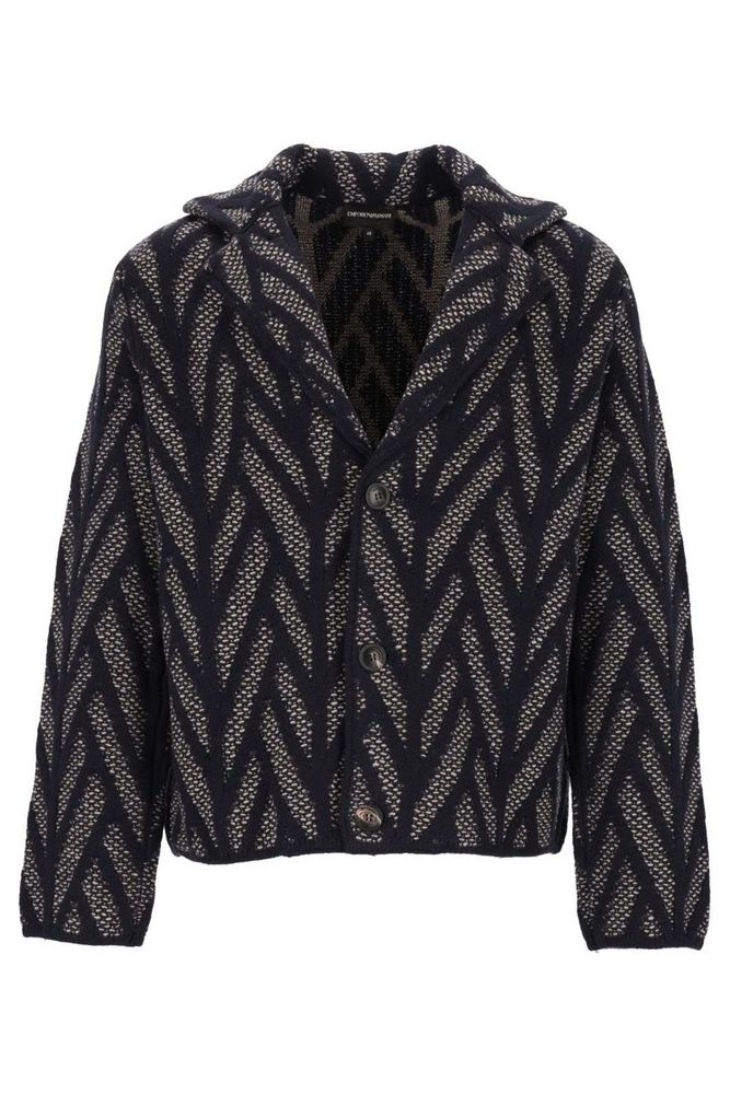Emporio Armani Chevron Knitted Jacket