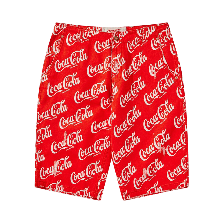 ERL Printed Canvas Shorts 'Coca Cola'