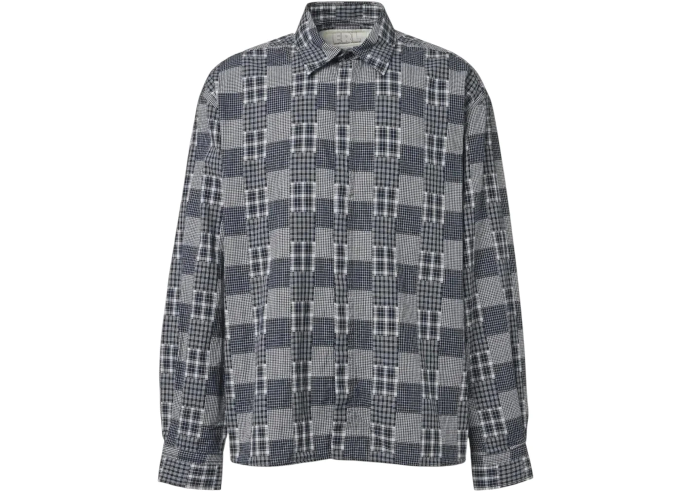 ERL Plaid Long Sleeve Shirt Black