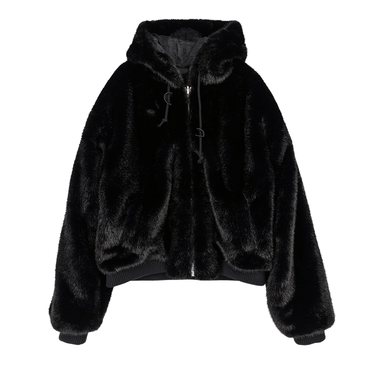 ERL Faux Fur Reversible Jacket Woven 'Black'