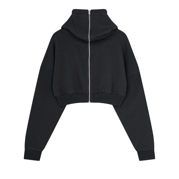 Entire Studios Cropped Full Zip Hoodie 'Soot'