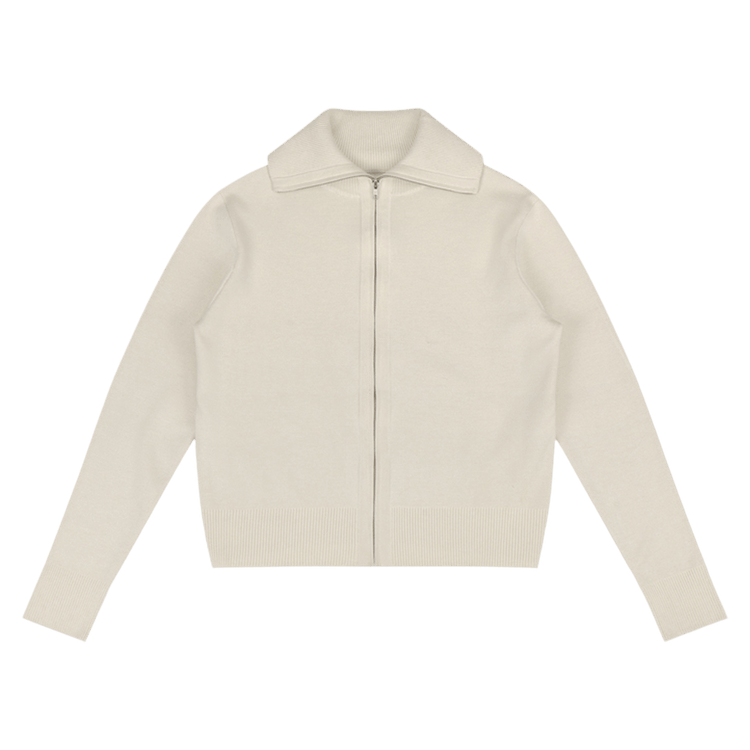 Entire Studios Knit Zip Up Jacket 'Ivory'