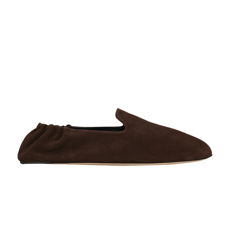 The Row Soft Mocassin 'Lacquer Brown'