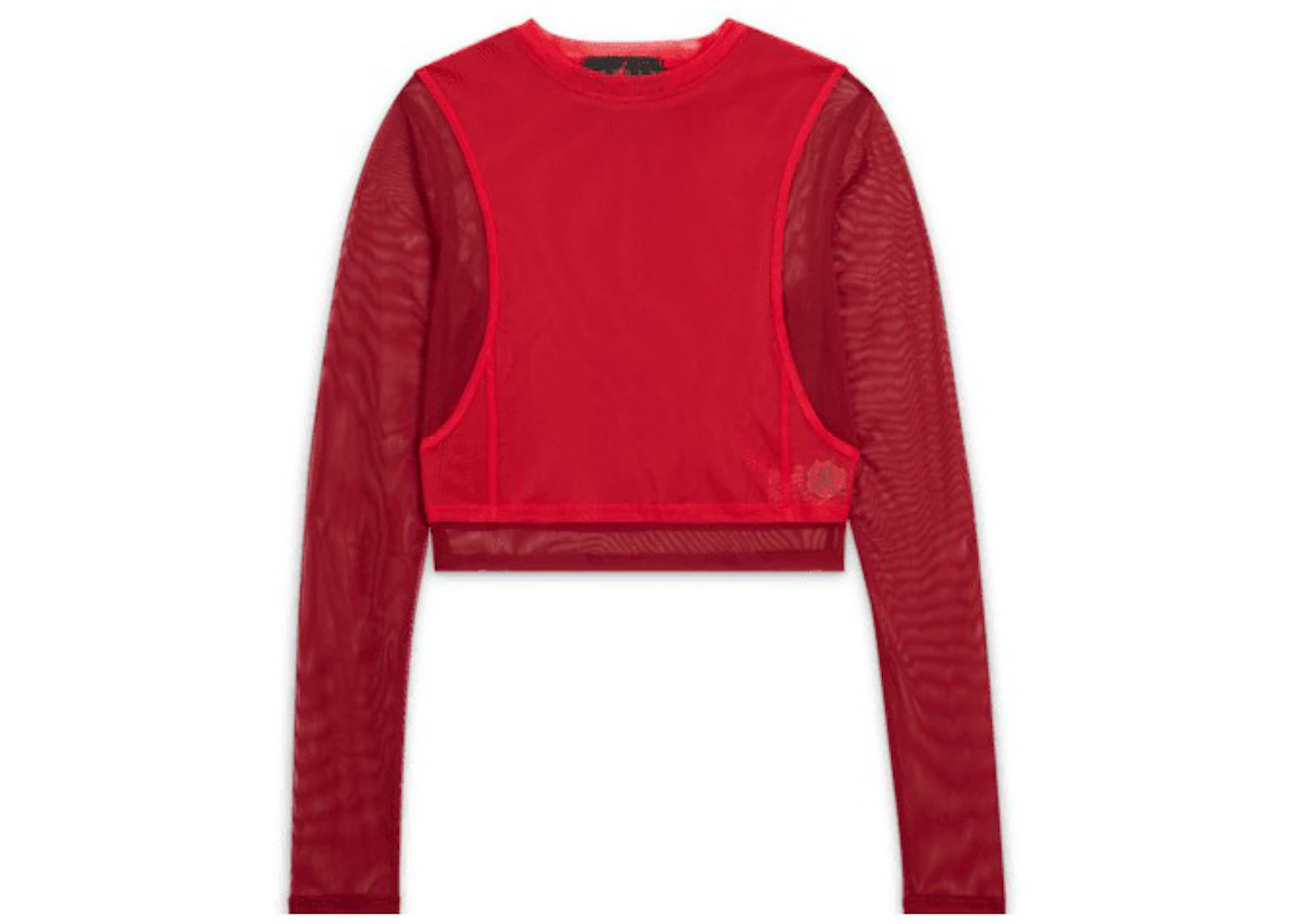 Jordan x Teyana Taylor Women's Long-Sleeve Mesh Top Gym Red/Team Red