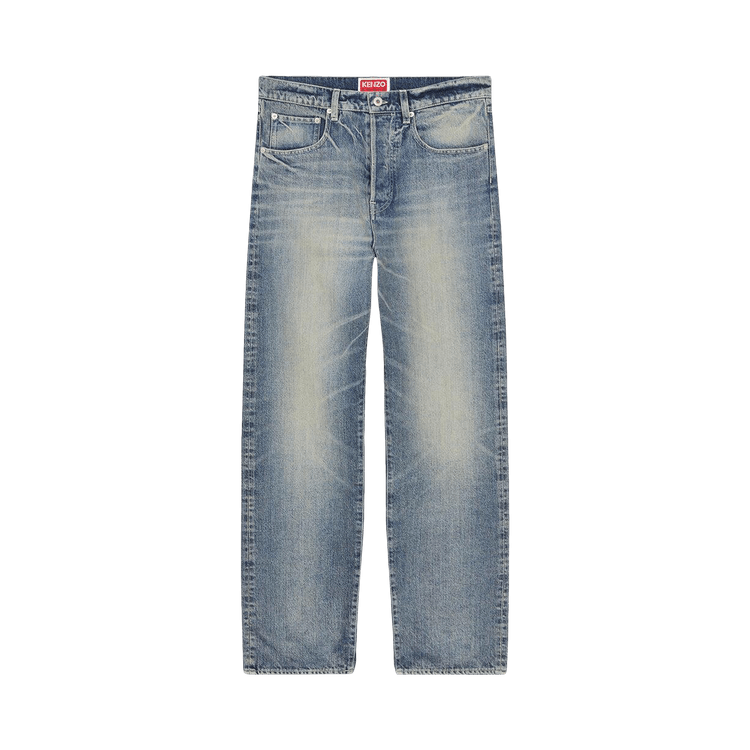 Kenzo Asagao Straight Fit Jeans 'Stone Bl Dirty Blue Denim'