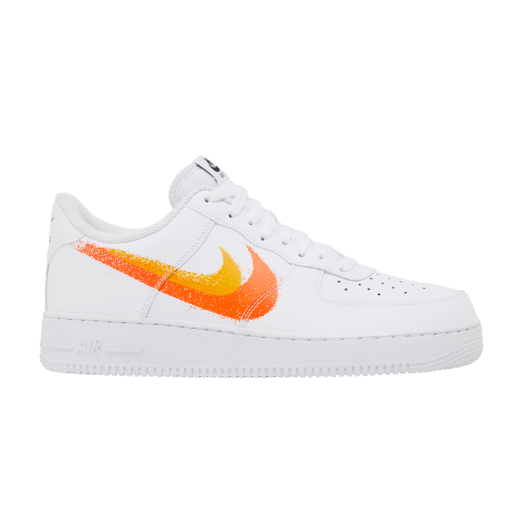 Nike Air Force 1 '07 'Spray Paint Swoosh - Safety Orange'