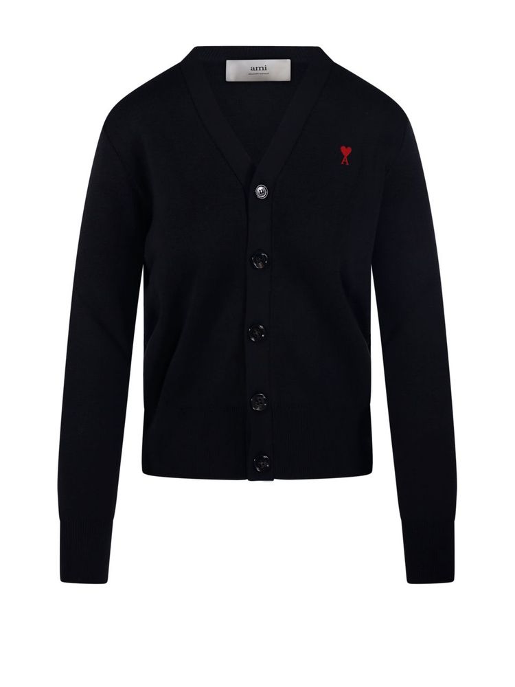 AMI Paris V-Neck Buttoned Cardigan