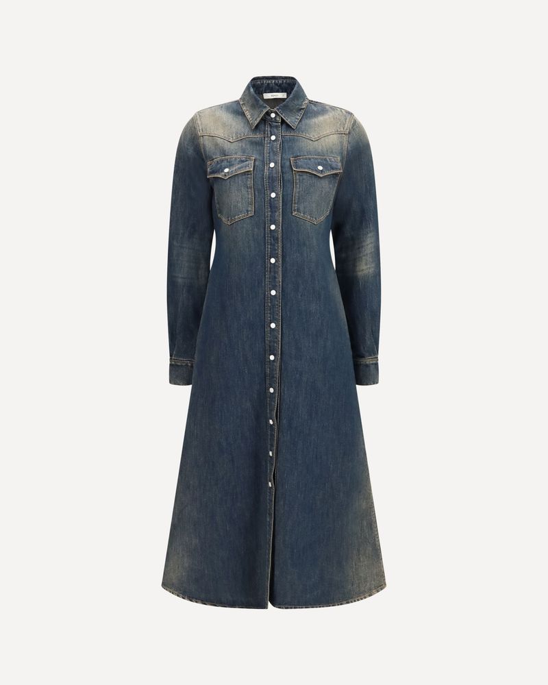 Fendi Western Shirt Denim Dress