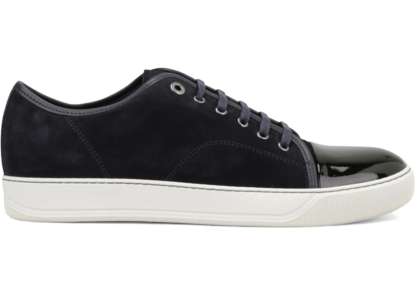 Lanvin DBB1 Sneaker Dark Blue Suede and Patent Leather