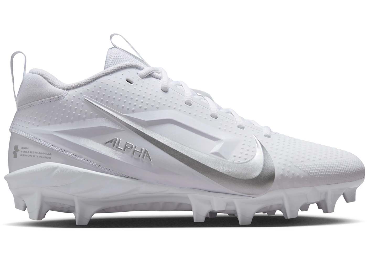 Nike Alpha Menace 4 Varsity White Metallic Silver