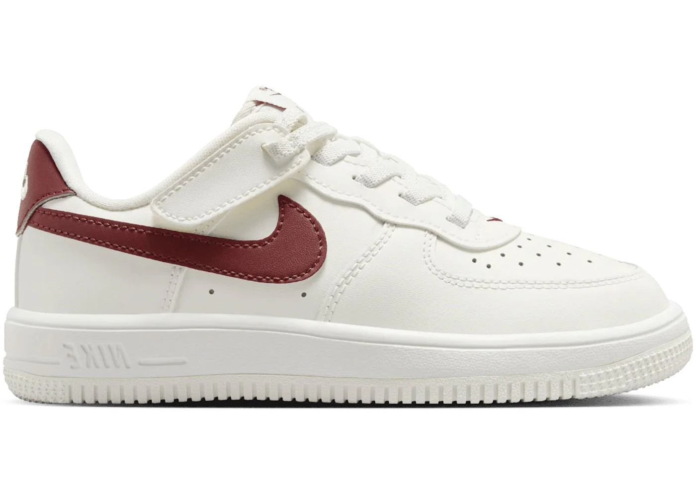 Nike Force 1 Low EasyOn White Team Red Solid White Outsole (PS)