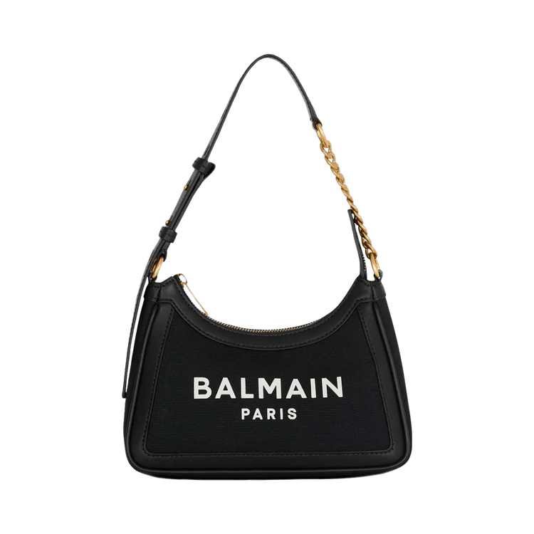 Balmain B-Army Shoulder Canvas/Leather Bag 'Black'