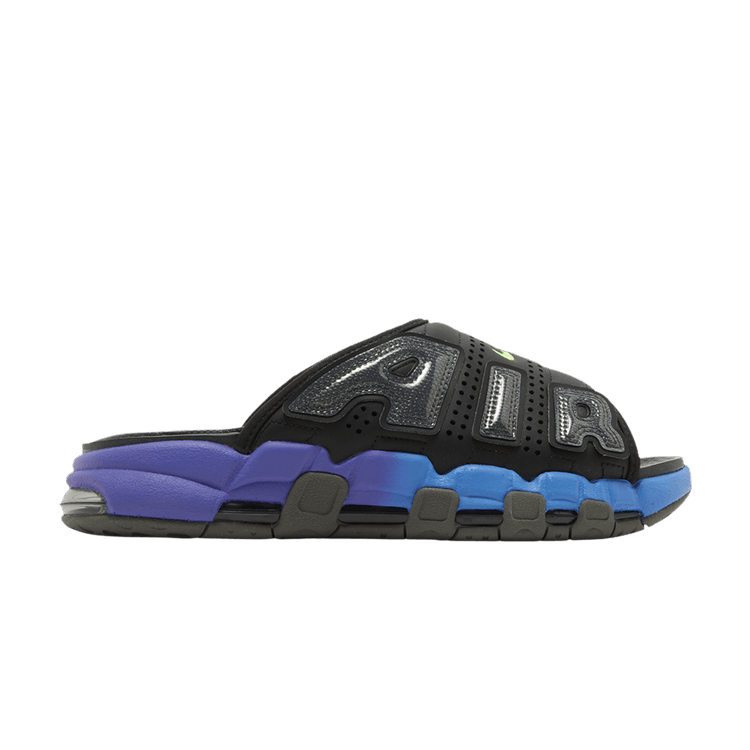 Nike Air More Uptempo Slide 'Black Blue Purple Gradient'