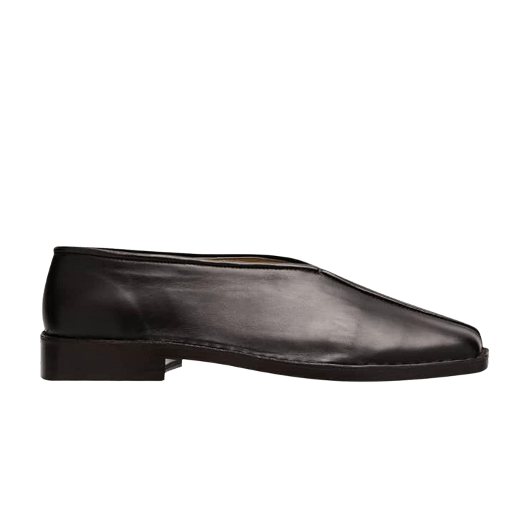 Lemaire Wmns Flat Piped Slippers 'Black Dark Chocolate'