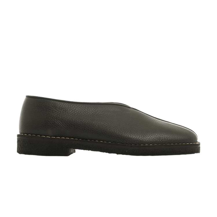 Lemaire Piped Crepe Slippers 'Dark Brown'