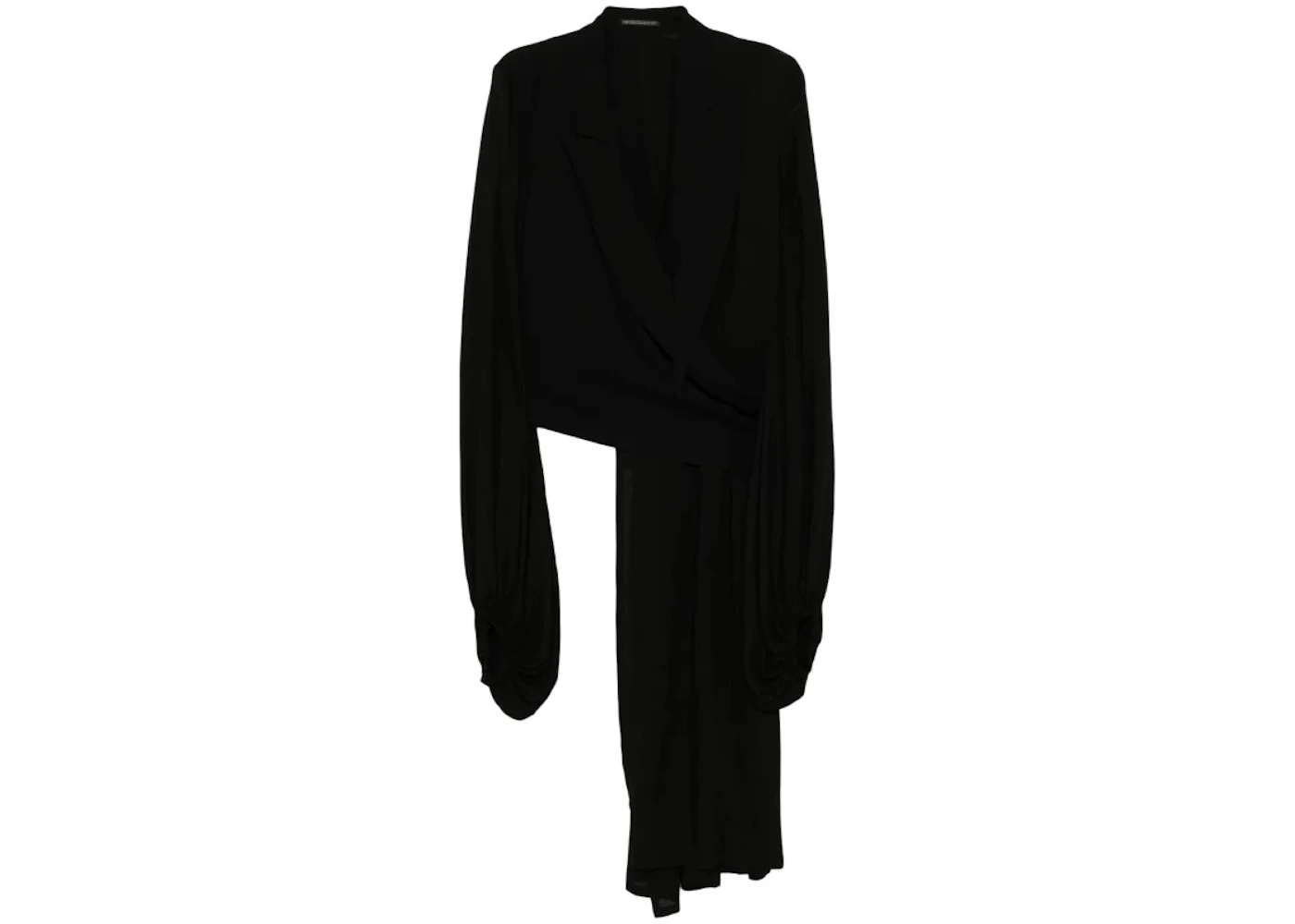 Yohji Yamamoto Balloonleeve Wrap Jacket Black