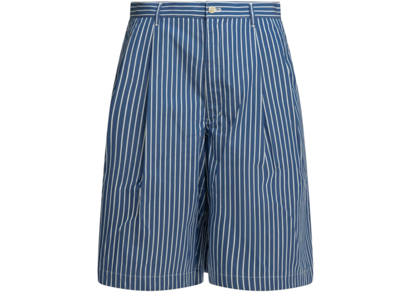 Comme des Garcons Formal Striped Shorts Blue