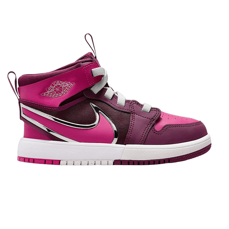 Air Jordan 1 Mid RM EasyOn PS 'Bordeaux/White/Volt Tint/Active Pink'